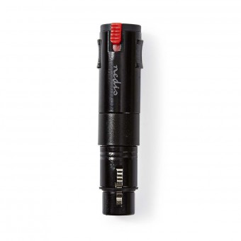 XLR-adapter | XLR 3-pins hann | 6,35 mm Hunnplugg | Forniklet | Bare | Metall | Svart | 1 stk. | Plastpose