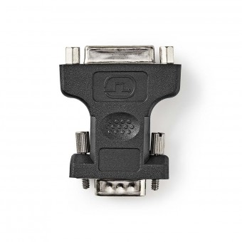 VGA-adapter | VGA hann | DVI-I 24+5-pins hunn | Forniklet | Bare | Antall produkter i pakken: 1 stk. | ABS / metall | Svart | Blemmer