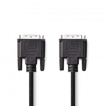 DVI-kabel | DVI-D 24 + 1-pins hann | DVI-D 24 + 1-pins hann | 1080p | Forniklet | 10,0 m | PVC | Svart | Plastpose