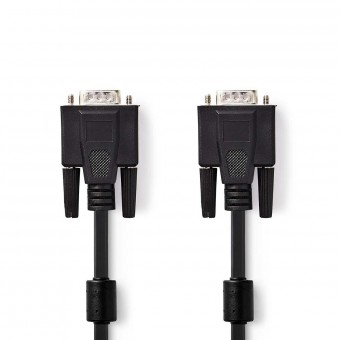 VGA-kabel | VGA hann | VGA hann | Forniklet | Maksimal oppløsning: 1280x768 | 2,00 m | Runde | ABS | Svart | Plastpose