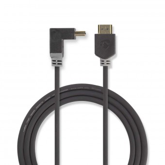 Høyhastighets HDMI™-kabel med Ethernet | HDMI™-kontakt | HDMI™-kontakt | 4K@60Hz | 18 Gbps | 2,00 m | Runde | PVC | Antrasitt | Vindu boks