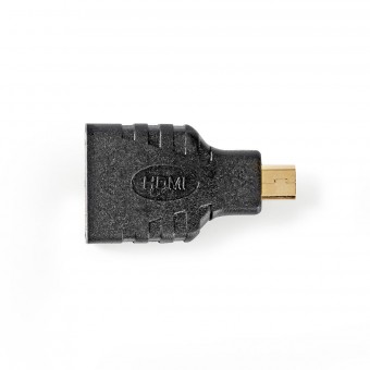HDMI™-adapter | HDMI™ mikrokontakt | HDMI™ Kvinne | Gullbelagt | Bare | ABS | Svart | 1 stk. | Eske