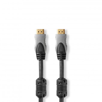 Høyhastighets HDMI™-kabel med Ethernet | HDMI™-kontakt | HDMI™-kontakt | 4K@30Hz | 10,2 Gbps | 10,0 m | Runde | PVC | Svart | Plastboks