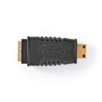 HDMI™-adapter | HDMI™ Mini-kontakt | HDMI™ Kvinne | Gullbelagt | Bare | ABS | Svart | 1 stk. | Plastpose