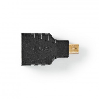 HDMI™-adapter | HDMI™ mikrokontakt | HDMI™ Kvinne | Gullbelagt | Bare | ABS | Svart | 1 stk. | Plastpose