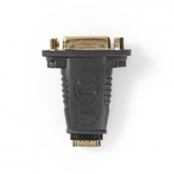 HDMI™-adapter | HDMI™ Kvinne | DVI-D 24+1-pins hunn | Gullbelagt | Bare | ABS | Svart | 1 stk. | Plastpose