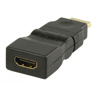 Høyhastighets HDMI med Ethernet-adapter Svingbar HDMI-plugg - HDMI Female Svart