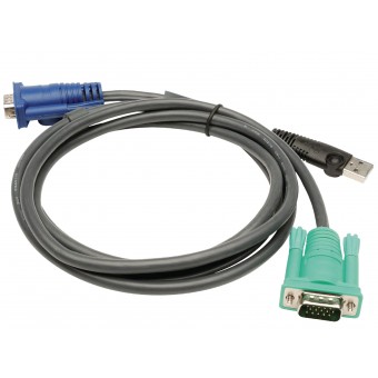Km Kabel VGA hann / USB A hann - Aten SPHD15-G 1,8 m