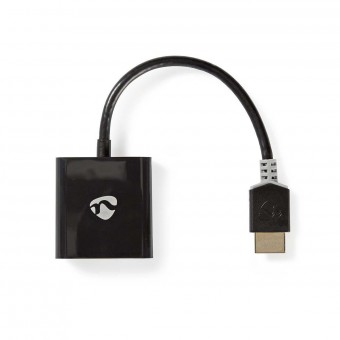 HDMI™-kabel | HDMI™-kontakt | VGA Kvinne | 1080p | Gullbelagt | 0,20 m | Bare | PVC | Antrasitt | Vindusboks med Eurolås