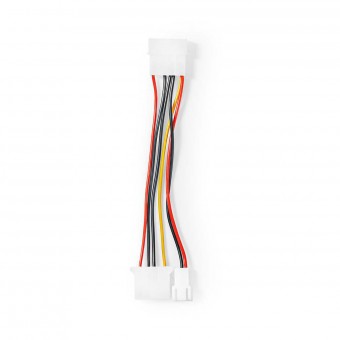 Intern strømkabel | Molex hann | Molex hunn / 3-pins viftekraft | Gullbelagt | 0,20 m | Runde | PVC | Flerfarget | Plastpose