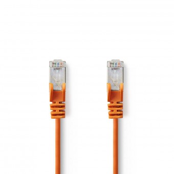 Cat 5e kabel | SF/UTP | RJ45 hann | RJ45 hann | 3,00 m | Runde | PVC | Oransje | Plastpose