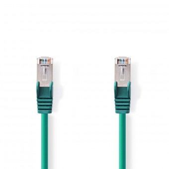 Cat 6 kabel | RJ45 hann | RJ45 hann | S/FTP | 10,0 m | Runde | LSZH | Grønn | Plastpose