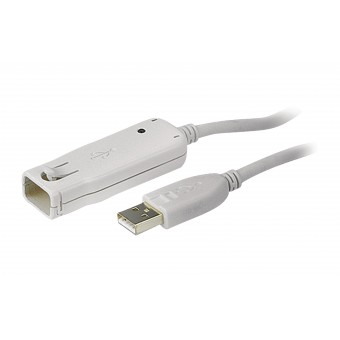 Active Usb 2.0 skjøtekabel USB A hann - USB A hunn 12 m elfenben