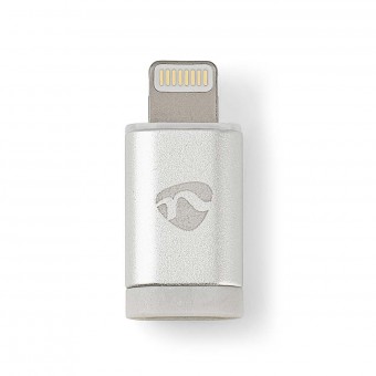 Lightning Adapter | Apple Lightning 8-pins | USB Micro-B hunn | Gullbelagt | Aluminium | Dekk vindusboks