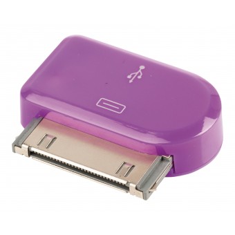 30-Pin Adapter Apple Plug 30-Pin - USB Micro B Hunn Fiolett