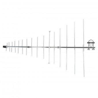 Utendørs antenne | UHF / VHF | Resepsjonsområde: ≥50 km | Forsterkning: 12 dB | 75 Ohm | Antennelengde: 1210 mm | Aluminium
