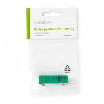 Oppladbart Ni-MH-batteri | 1,2 V| 1100 mAh | Loddebolt | 1-poly bag
