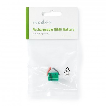 Oppladbart Ni-MH-batteri | 1,2 V| 300 mAh | Loddebolt | 1-poly bag