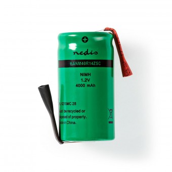 Oppladbar Ni-MH batteripakke | 1,2 V| Betalbar | 4000 mAh | Forhåndslastet | 1-polybag | N/A | Loddebolt | Grønn