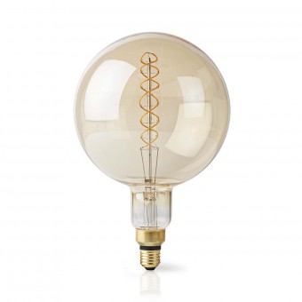 LED-pære E27 | G200 | 5 W| 280 lm | 2000 K | Varm hvit | Retro stil | Antall lamper i emballasjen: 1 stk.