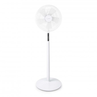 Stand Fan | Diameter: 400 mm | 3-Trinns | Svingning | 45 W | LED-Skjerm | Avstengingstimer | Fjernkontroll | Hvit