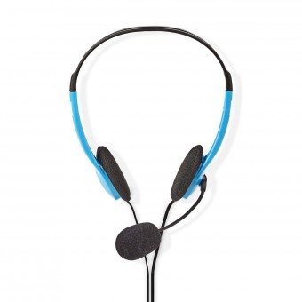 PC-hodesett | On-Ear | Stereo | 2x 3,5 mm | Sammenleggbar mikrofon | 2,00 m | Blå
