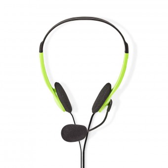 PC-hodesett | On-Ear | Stereo | 2x 3,5 mm | Sammenleggbar mikrofon | 2,00 m | Grønn