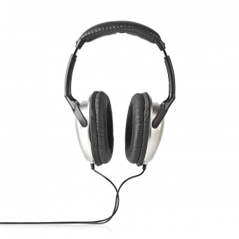 Over-Ear kablede hodetelefoner | Kabellengde: 2,70 m | Volumkontroll | Svart / Sølv