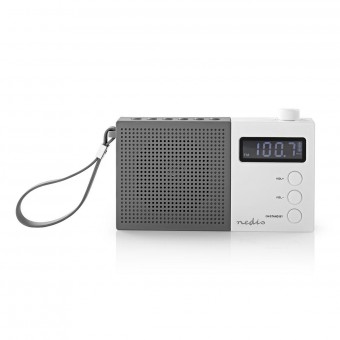 UKW radio | 2,1 W | Klokke og alarm | Multifunksjonell dreieknapp | Grå/hvit