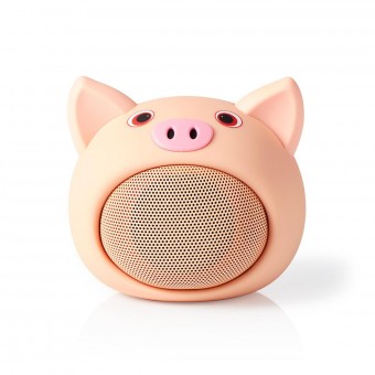Bluetooth® høyttaler | Maksimal batteritid: 3 timer | Håndholdt design | 9 W| Mono | Innebygd mikrofon | Kan pares | Animatikk Pinky Pig | Rosa