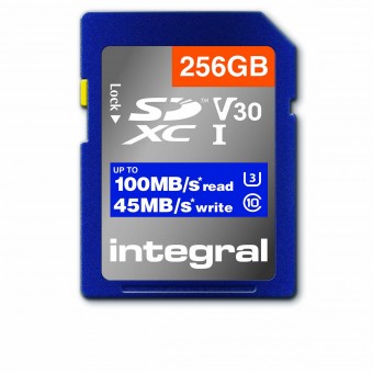 High Speed SDHC/XC V30 UHS-I U3 256GB SD memory card