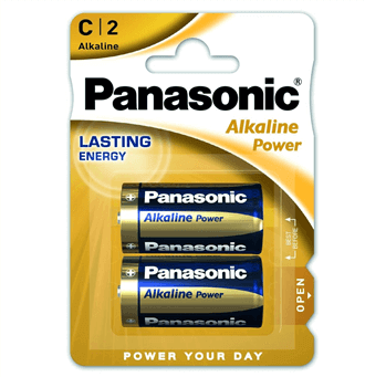 Panasonic Alkaline Power C-batterier - 2 stk