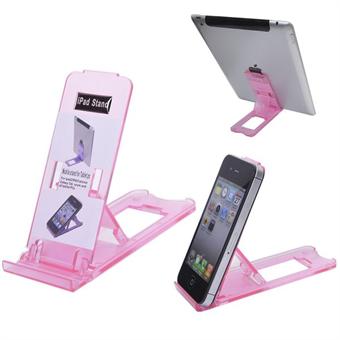 Smart justerbar holder for smarttelefoner/faner (rosa)