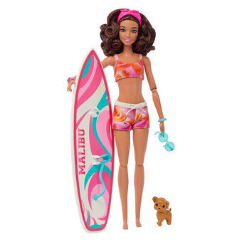 Barbie med surfebrettdukke