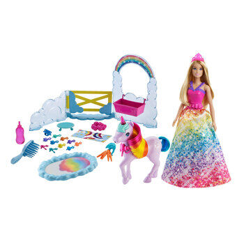 Barbie dreamtopia dukke og enhjørning