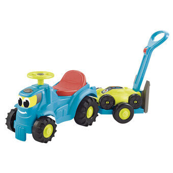 Ecoiffier traktor med henger og gressklipper