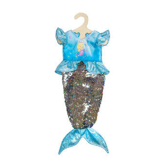 Dukkekjole Mermaid med paljetter, 35-45 cm
