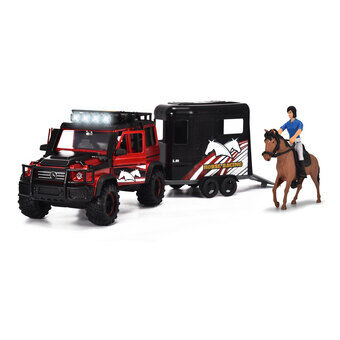 Dickie Jeep med hestehenger lekesett