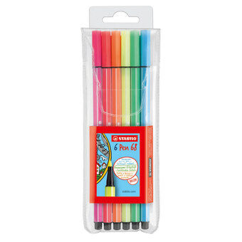 Stabilo penn 68-6 fluorescerende farger