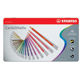 Stabilo carbothello metallboks fargeblyanter, 48 stk.