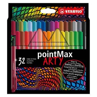 Stabilo pointmax fineliners arty pennal, 32 stk.