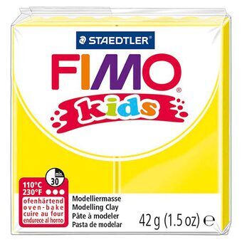 Fimo Kids modelleringsleire gul, 42gr