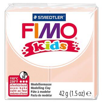 Fimo Kids modellering leire lys beige, 42gr