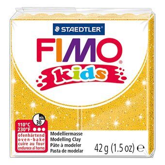 FIMO Kids Modelleringsleire Glitter Gull, 42gr