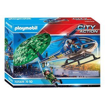 Playmobil City Action Politihelikopter - Fallskjermdør