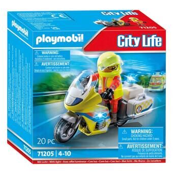 Playmobil City Life Nødmotorsykkel med blinkende lys - 71205