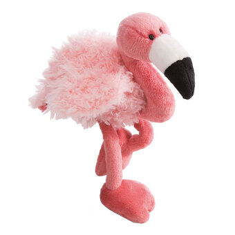 Nici Plysjmykt leketøy Flamingo, 25 cm