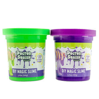 Doctor squish Slime value pack - grønn og lilla, 240 gram