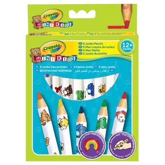Crayola Mini Kids - Tykke fargeblyanter, 8 stk.