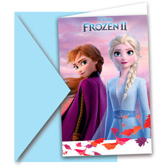 Disney Frozen 2 invitasjoner, 6 stk.